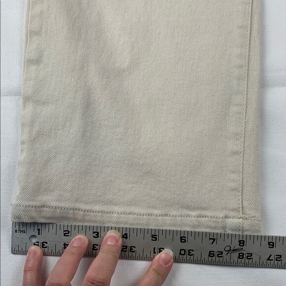 Wilfred Free size 2 xs cream modern utility high rise straight leg jeans denim a - Picture 5 of 13